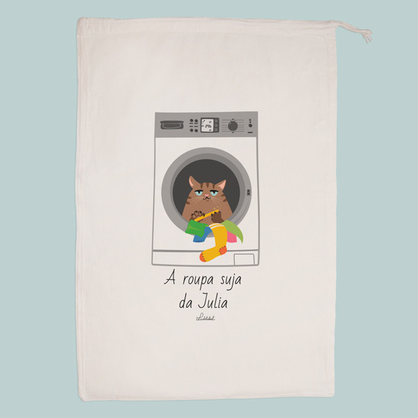Saco de roupa personalizado para criança - XL - Máquina de lavar