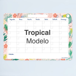 Calendário Mensal Apagável - Tropical