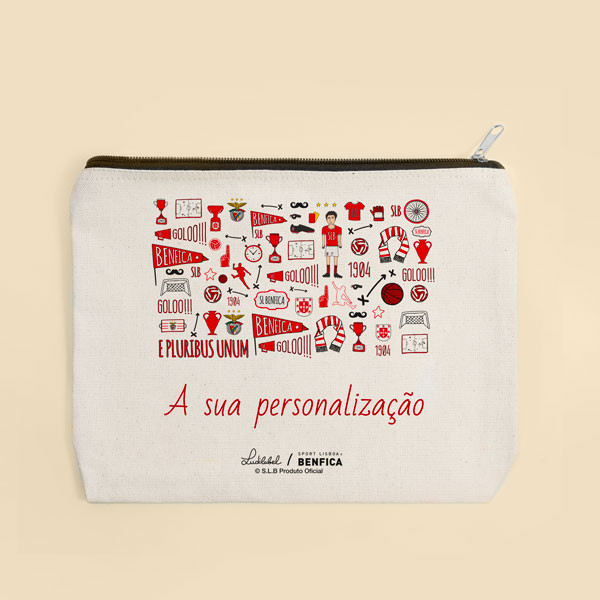 Pochete de tecido personalizada - Desenho do Benfica
