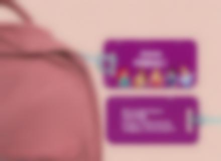 Etiqueta Princesas Disney para marcar as bagagens no comboio ou no avião